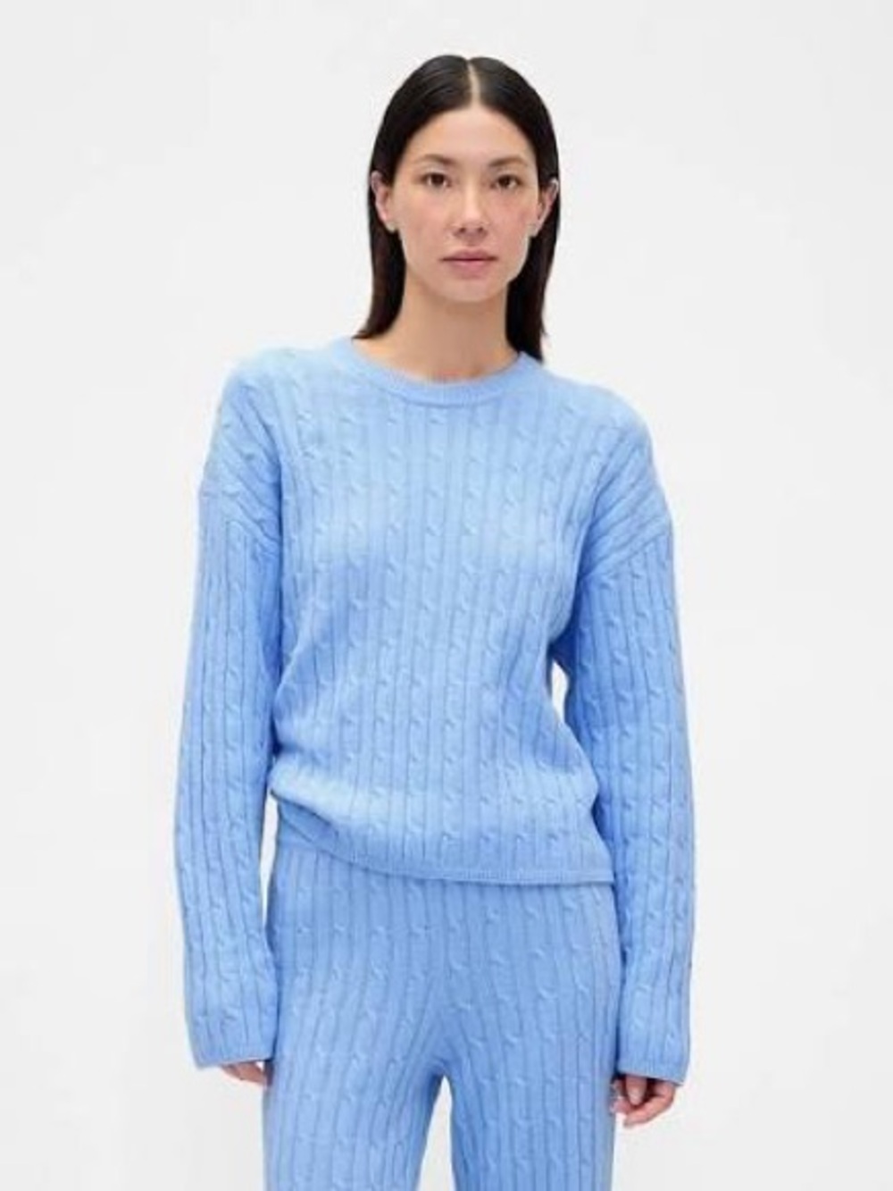 Gap Cashsoft Cable-Kit Crewneck Sweater Cozy Fall Winter Closet Staple NWT XS